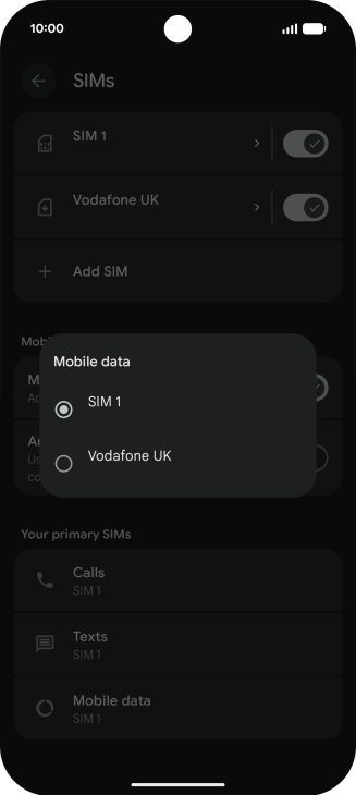 Press the required price plan.