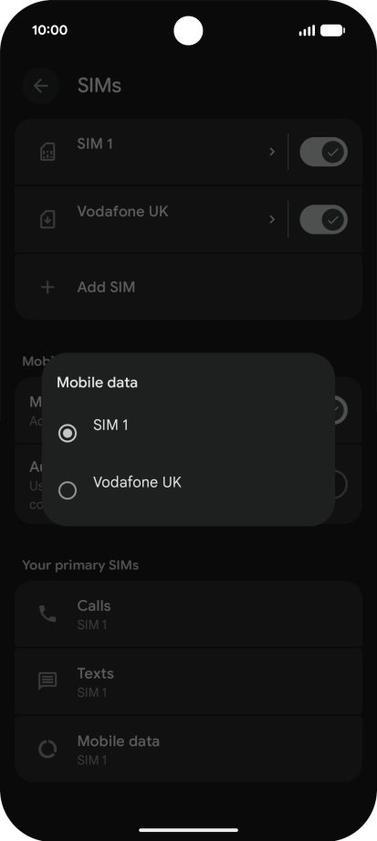 Press the required price plan.