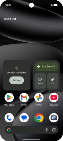 The flight mode icon shows that flight mode is turned on.
