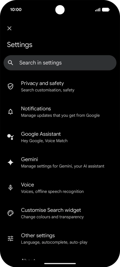 Press Google Assistant.