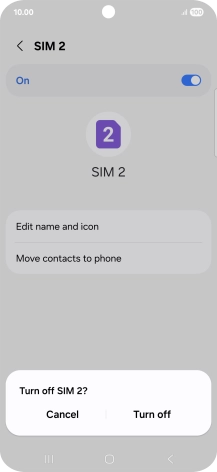 If you turn off use of the price plan, press Turn off.