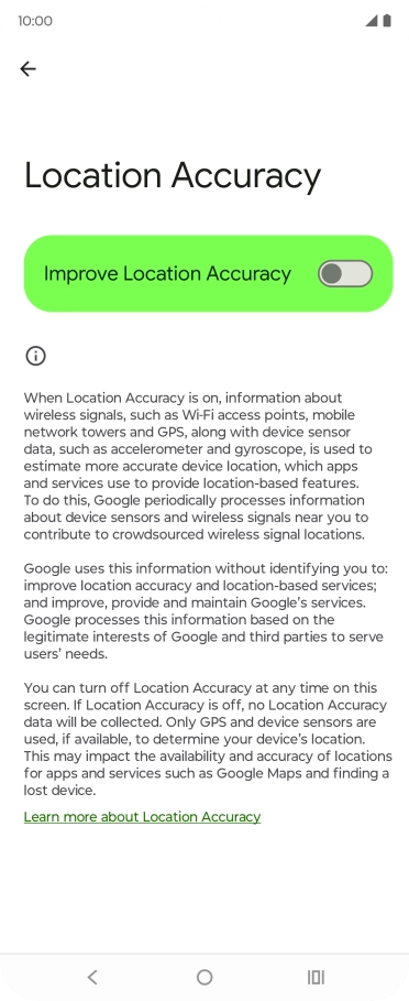 If you press the indicator next to 