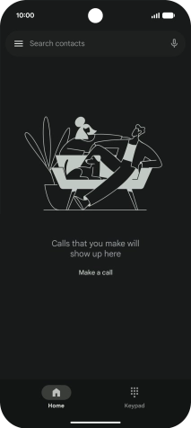 Press the keypad icon.