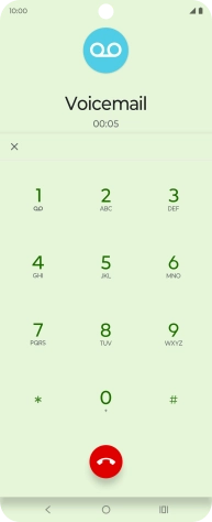 Press the end call icon.