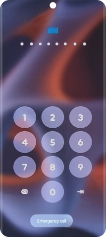 Key in the PUK and press the confirm icon.