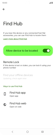 Press the Home key to return to the home screen.