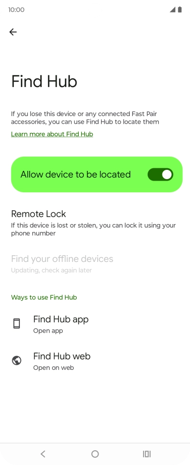 Press the Home key to return to the home screen.