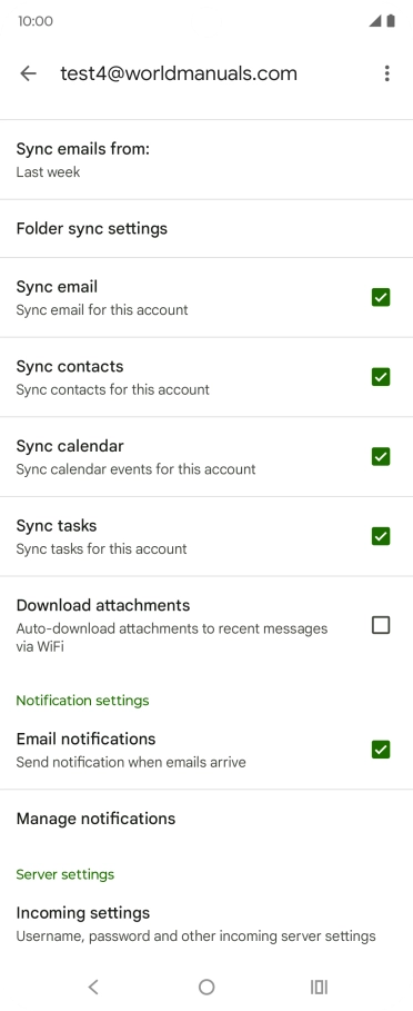 Press the field next to 