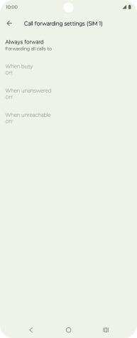 Press the required divert type.