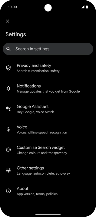Press Google Assistant.