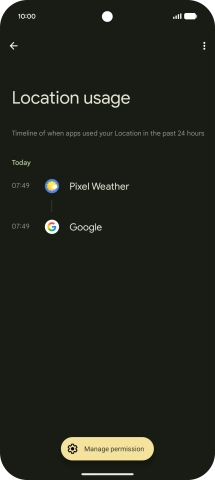 The total app activity for the selected phone function is displayed.