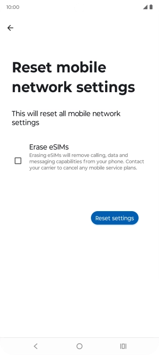 Press Reset settings.