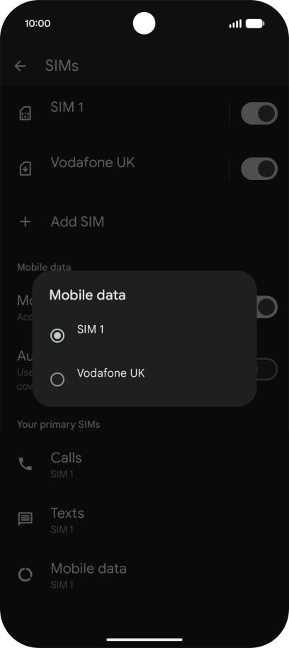 Press the required price plan.