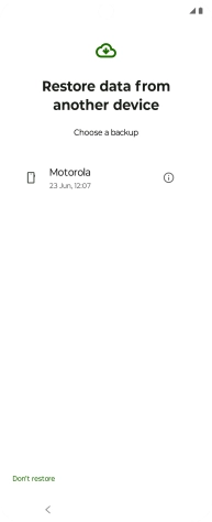 Press the required backup and your phone restores the content of the selected backup. Subsequently, follow the instructions on the screen to set up your phone and prepare it for use.