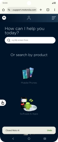 Press the profile icon.