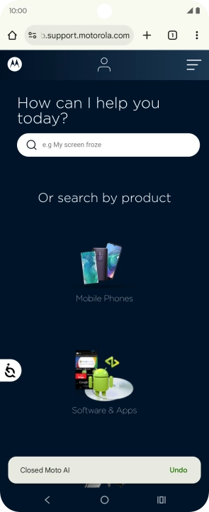 Press the profile icon.