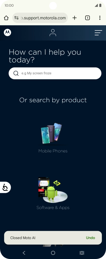 Press the profile icon.