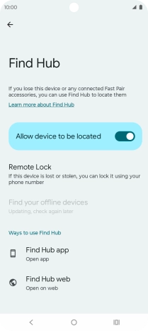 Press the Home key to return to the home screen.