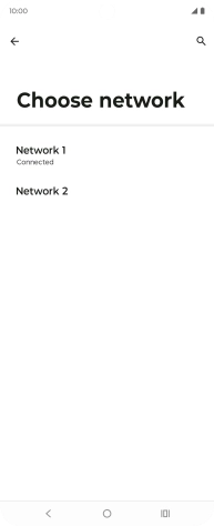 Press the required network.