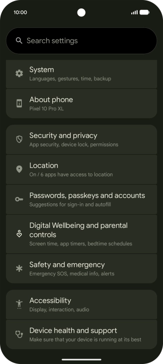 Press Accessibility.