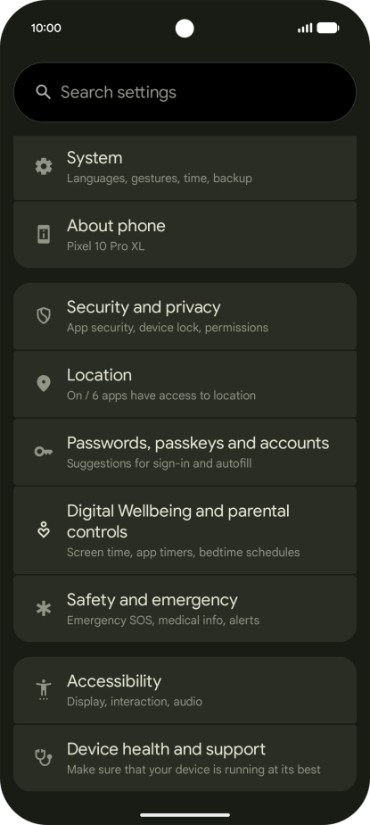 Press Accessibility.