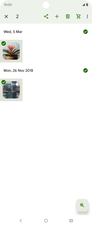 Press the share icon.