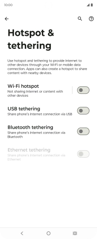Press Wi-Fi hotspot.