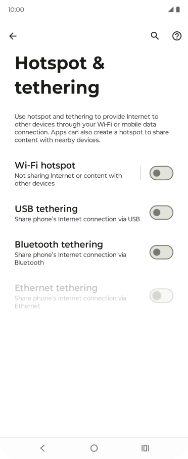 Press Wi-Fi hotspot.