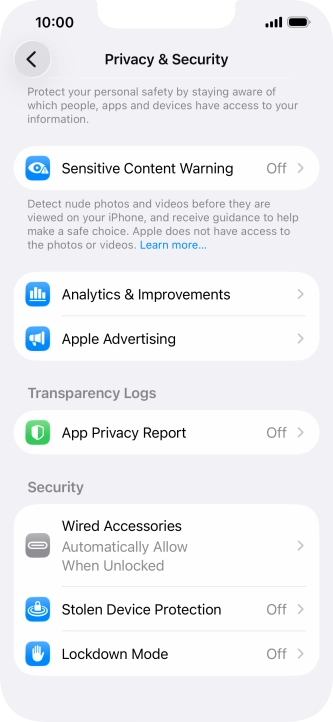 Press App Privacy Report.