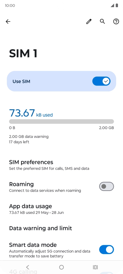 Press App data usage.