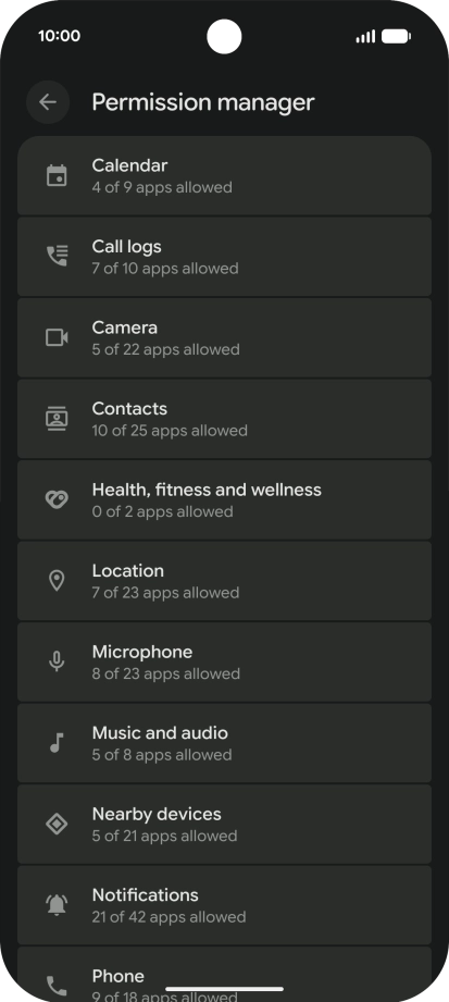 Press the required phone function.
