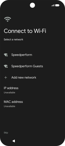 Press the required Wi-Fi network.