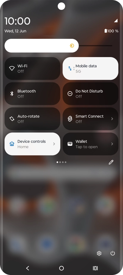 Press the settings icon.