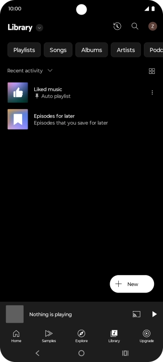 Press the drop down list.
