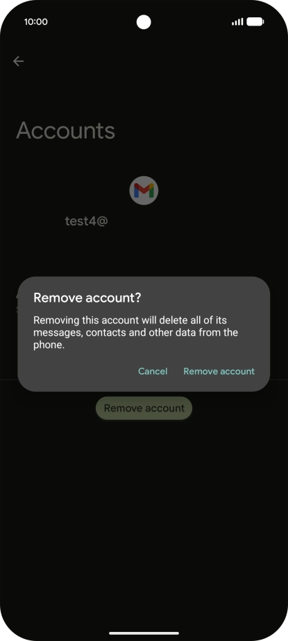 Press Remove account.
