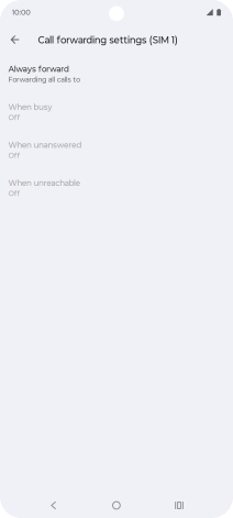 Press the required divert type.