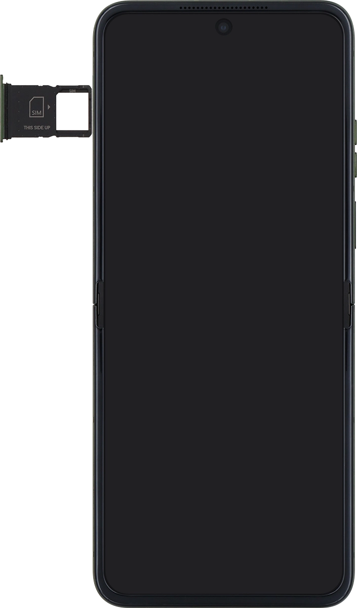 Turn your SIM as illustrated next to the SIM holder and place it in the SIM holder.