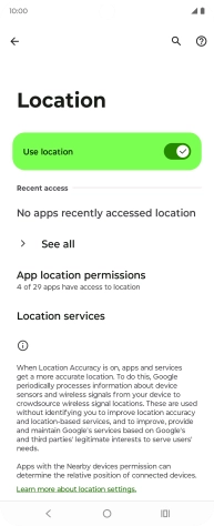 Press App location permissions.