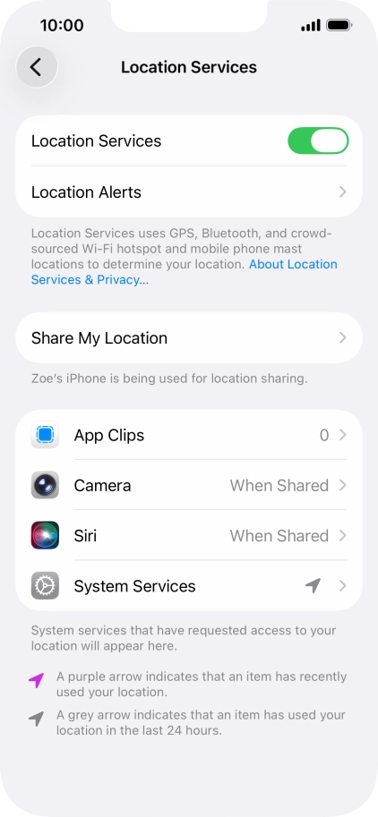 Press the required app.