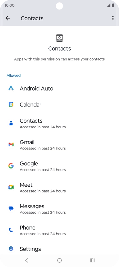 Press the required app.
