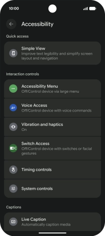 Press Simple View and follow the instructions on the screen to select the required settings.