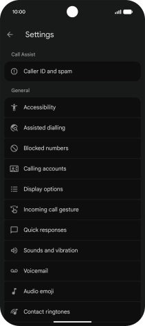 Press Calling accounts.