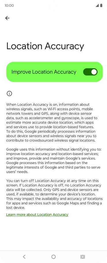 If you press the indicator next to 