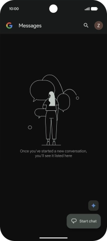 Press the profile icon.