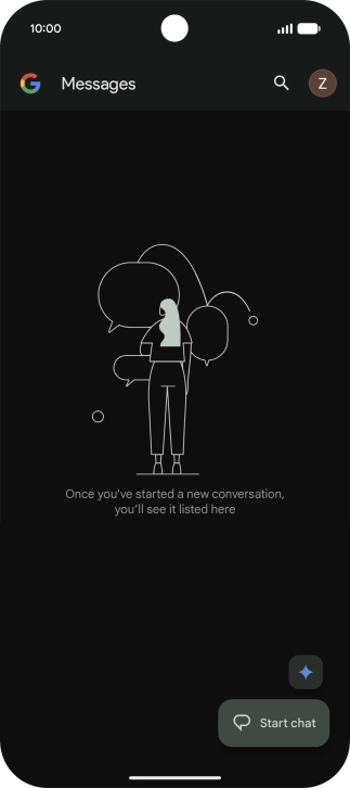 Press the profile icon.