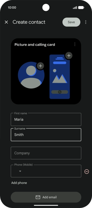 Press the field below 