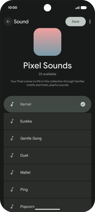 Press the required message tones to hear them.