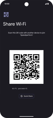 Place the QR code inside the camera frame on the other device to scan the code.