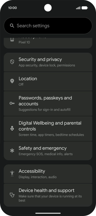 Press Accessibility.