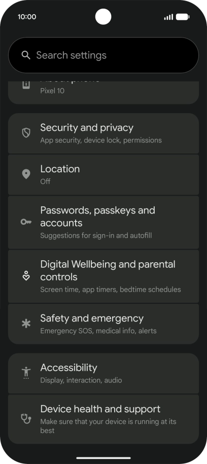 Press Accessibility.